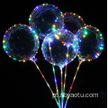 LED Light colorido transparente Bobo Stars Balloon